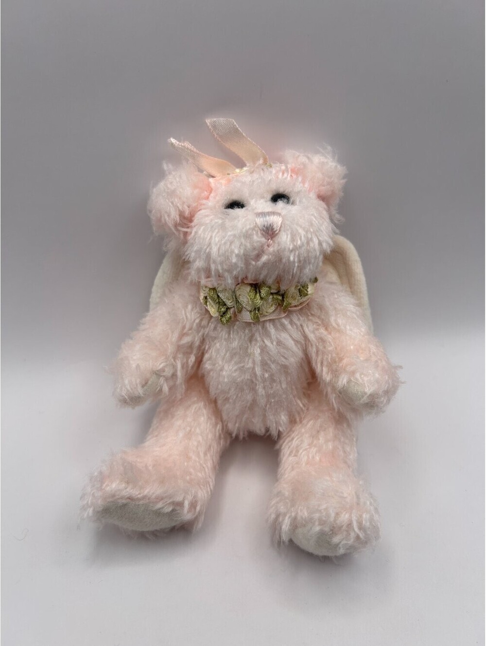 The Bearington Collection Angel Teddy Bear Cream Attached Wings